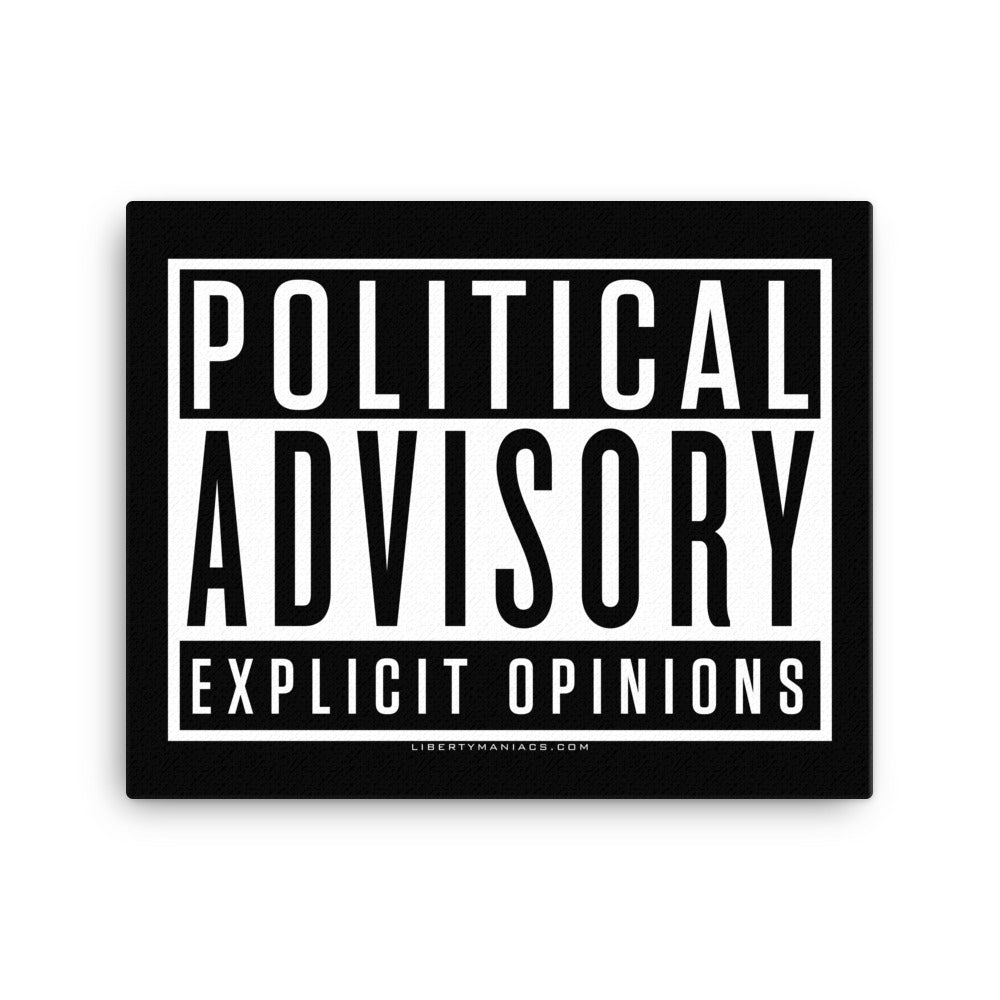 Political Advisory Wall Canvas