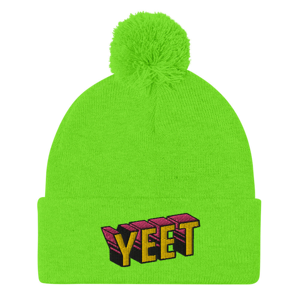 YEET Pom-Pom Beanie