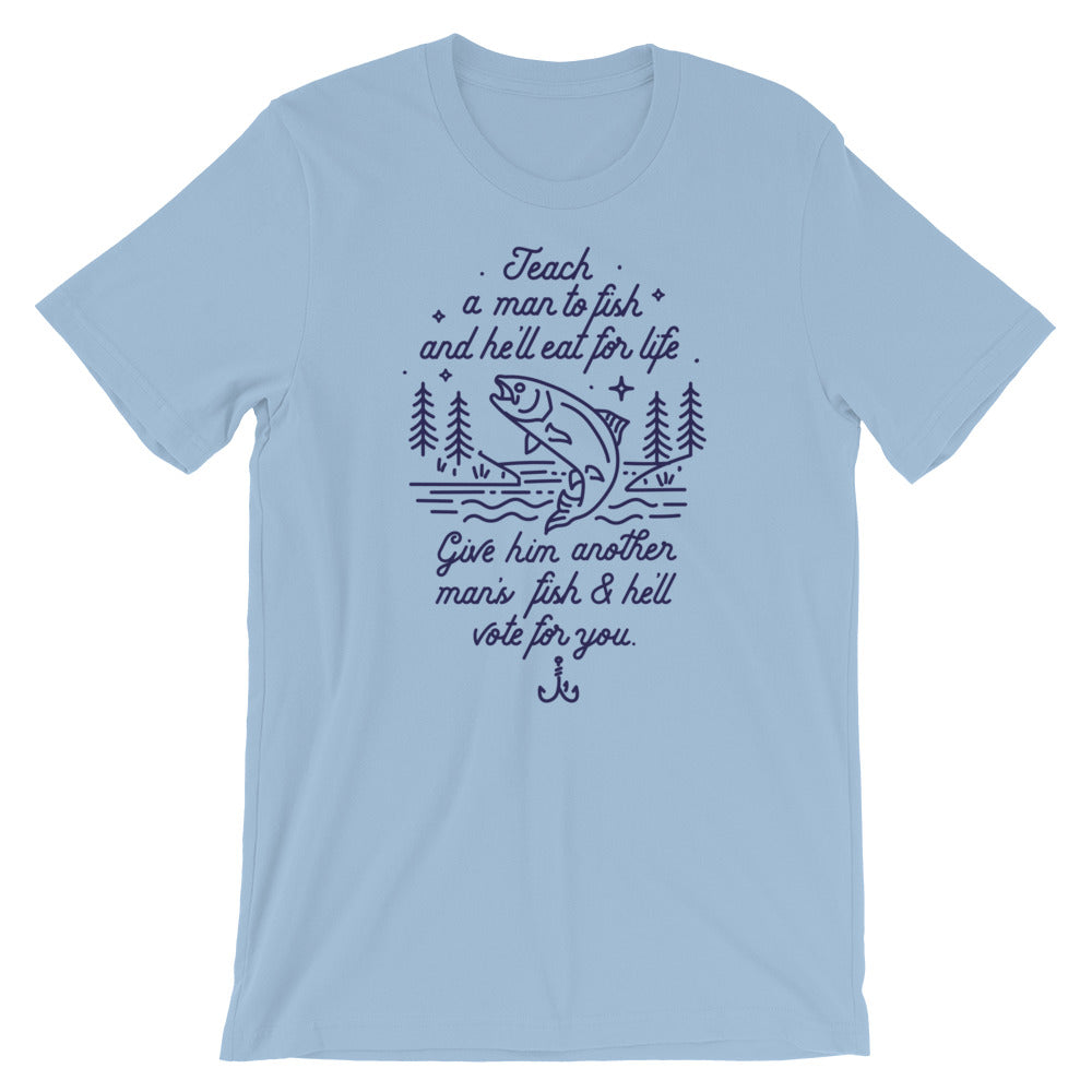 Teach A Man To Fish Vintage Graphic T-Shirt