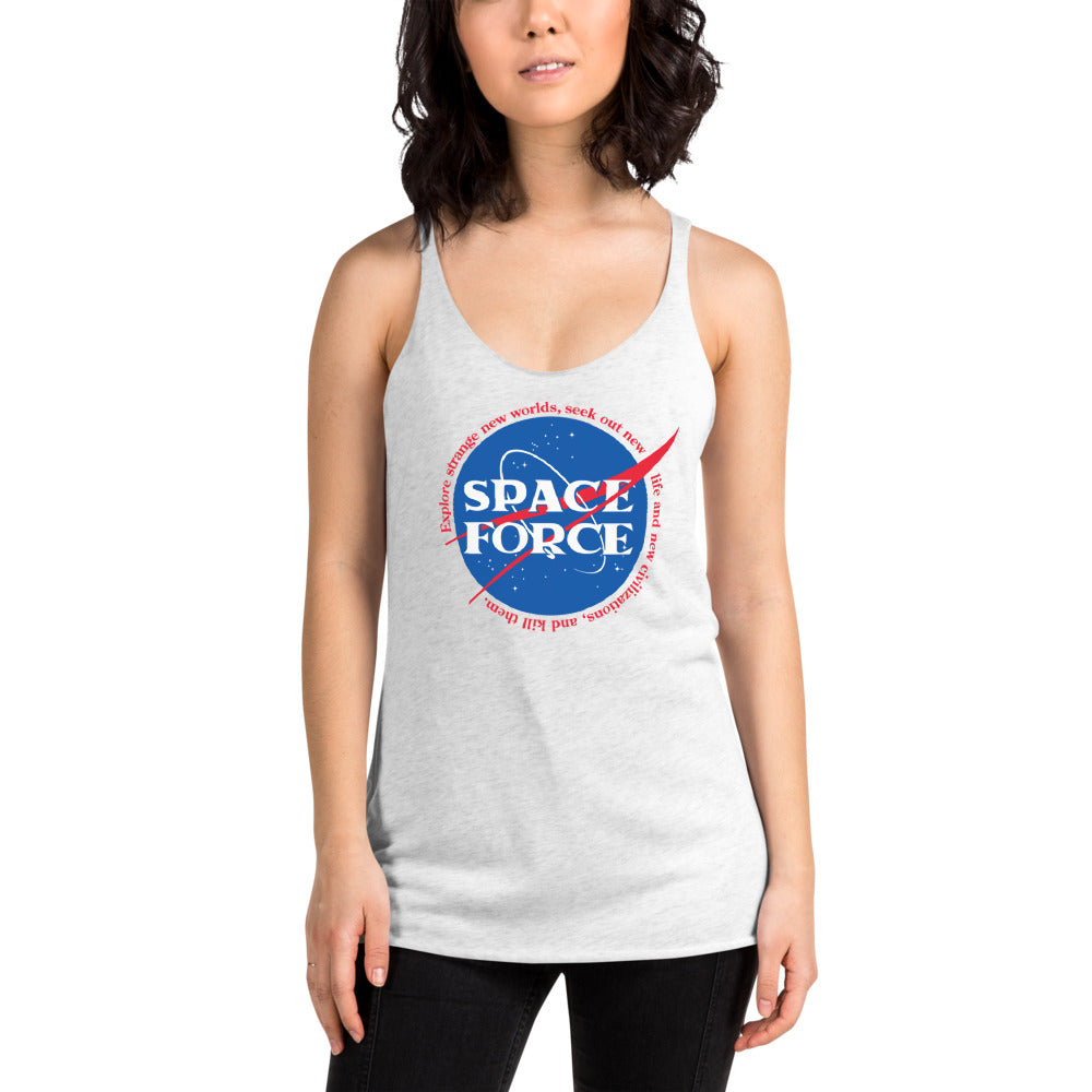 Space Force Tri-Blend Women&#39;s Racerback Tank