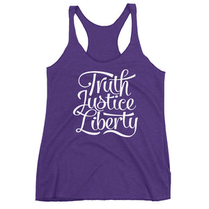 Truth Justice Liberty Women's Tri-Blend Racerback Tank
