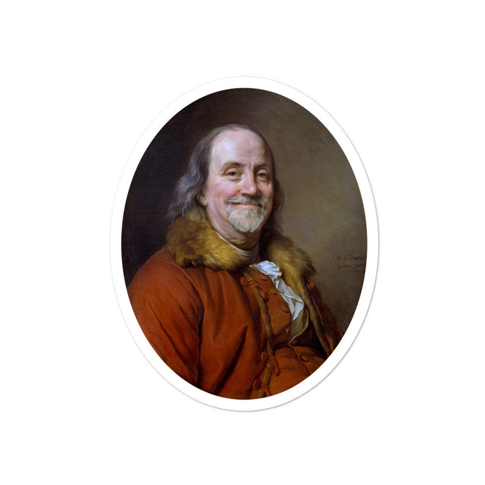 Chill Benjamin Franklin Smiling With A Goatee
