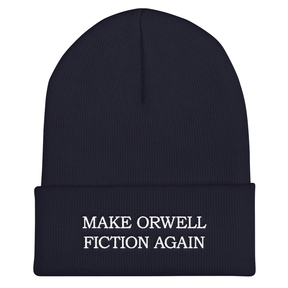 Make Orwell Fiction Again Cuffed Beanie