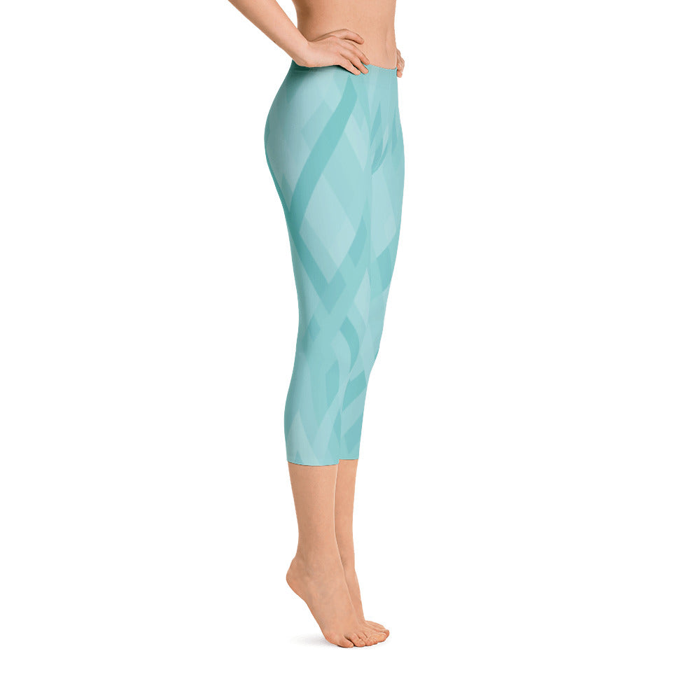 Ocean Breeze Handsewn Capri Leggings