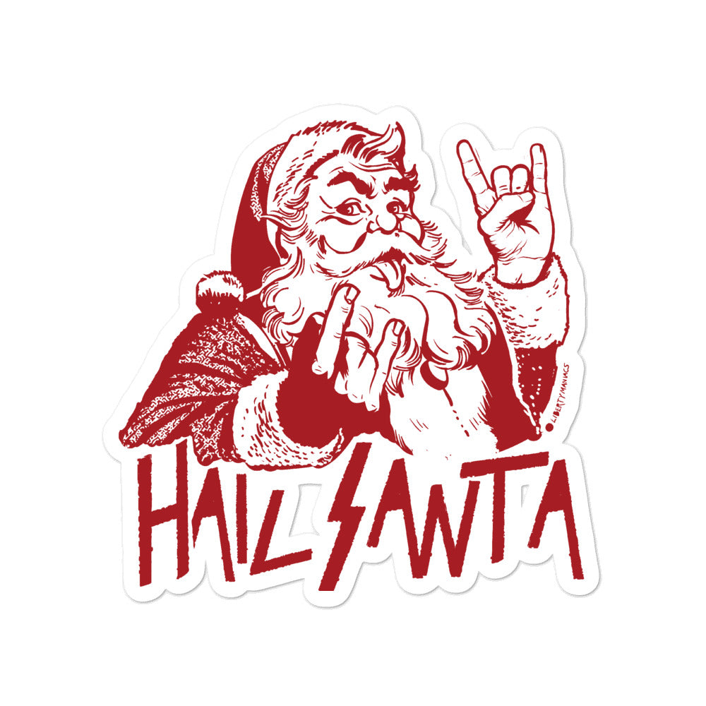 Hail Santa Die Cut Sticker