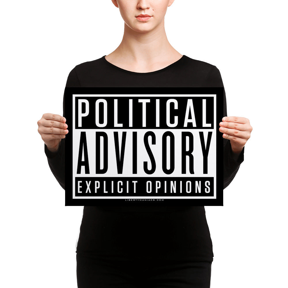 Political Advisory Wall Canvas