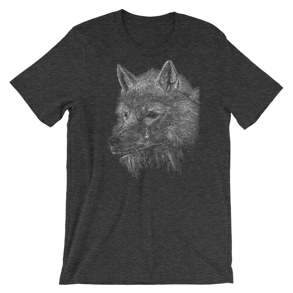 Wolf Etching Unisex T-Shirt