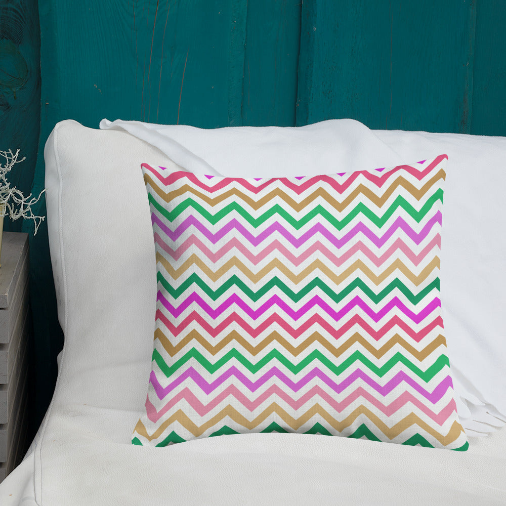 Colorful Chevron Throw Pillow