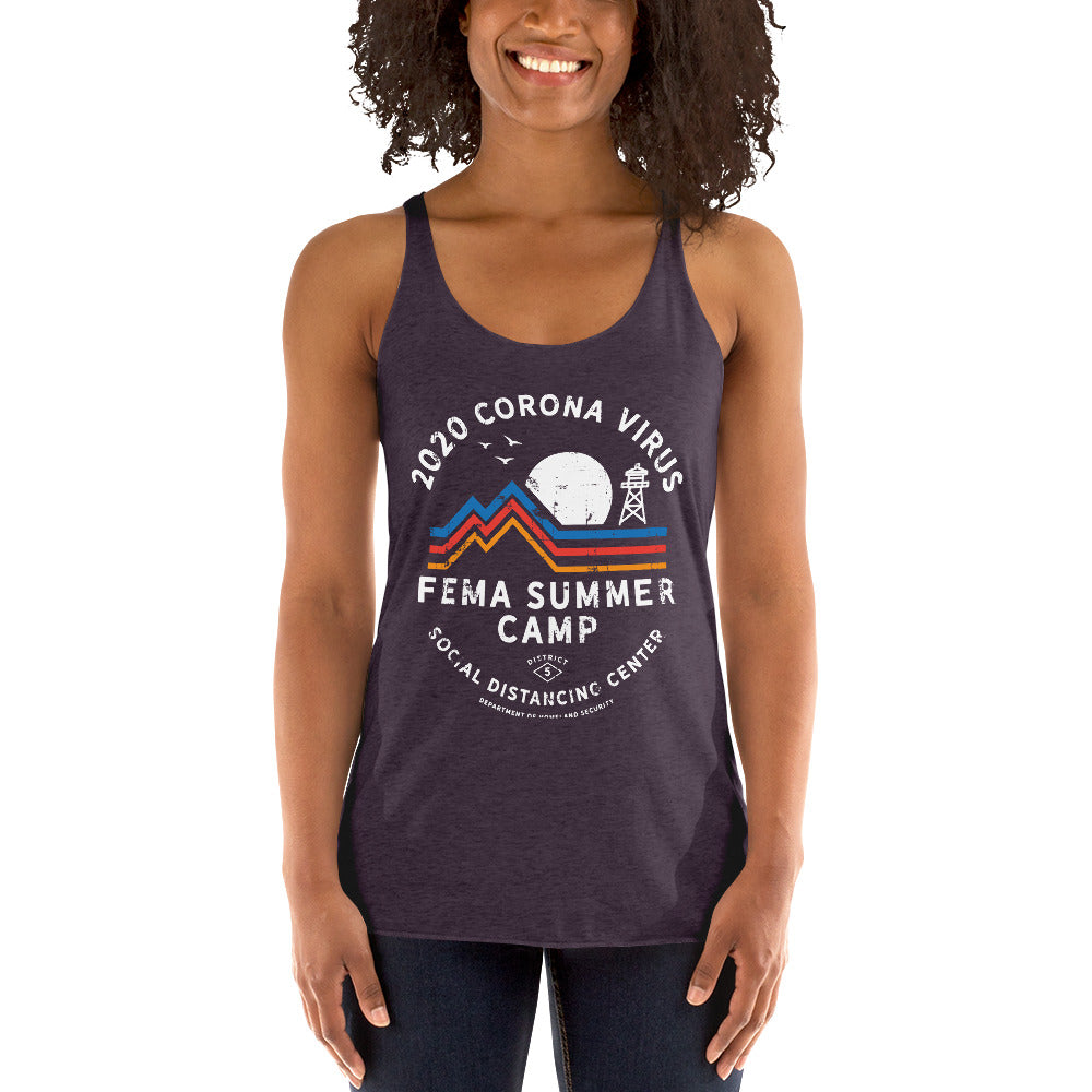 2020 Coronavirus FEMA SUmmer Camp Women's Racerback Tank