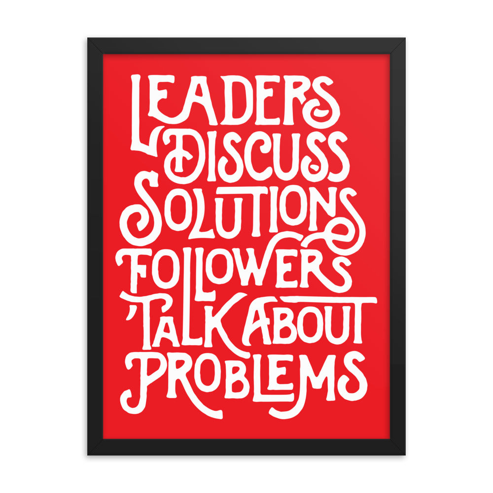 Leaders Discuss Solutions Framed Print