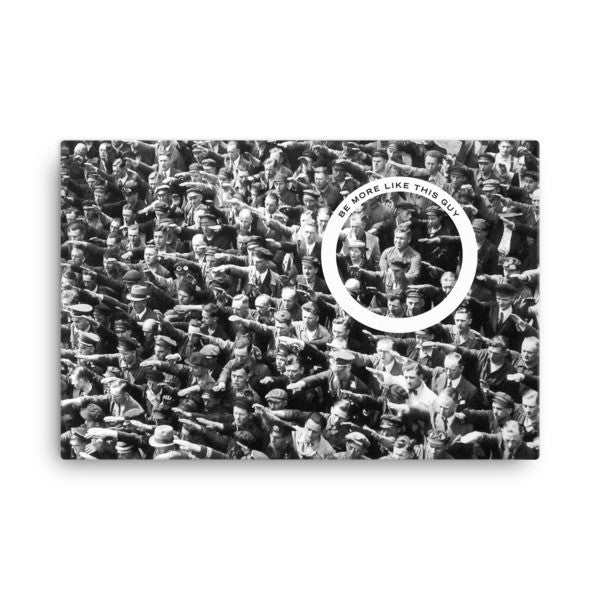 August Landmesser Refusing the Nazi Salute Wrapped Canvas