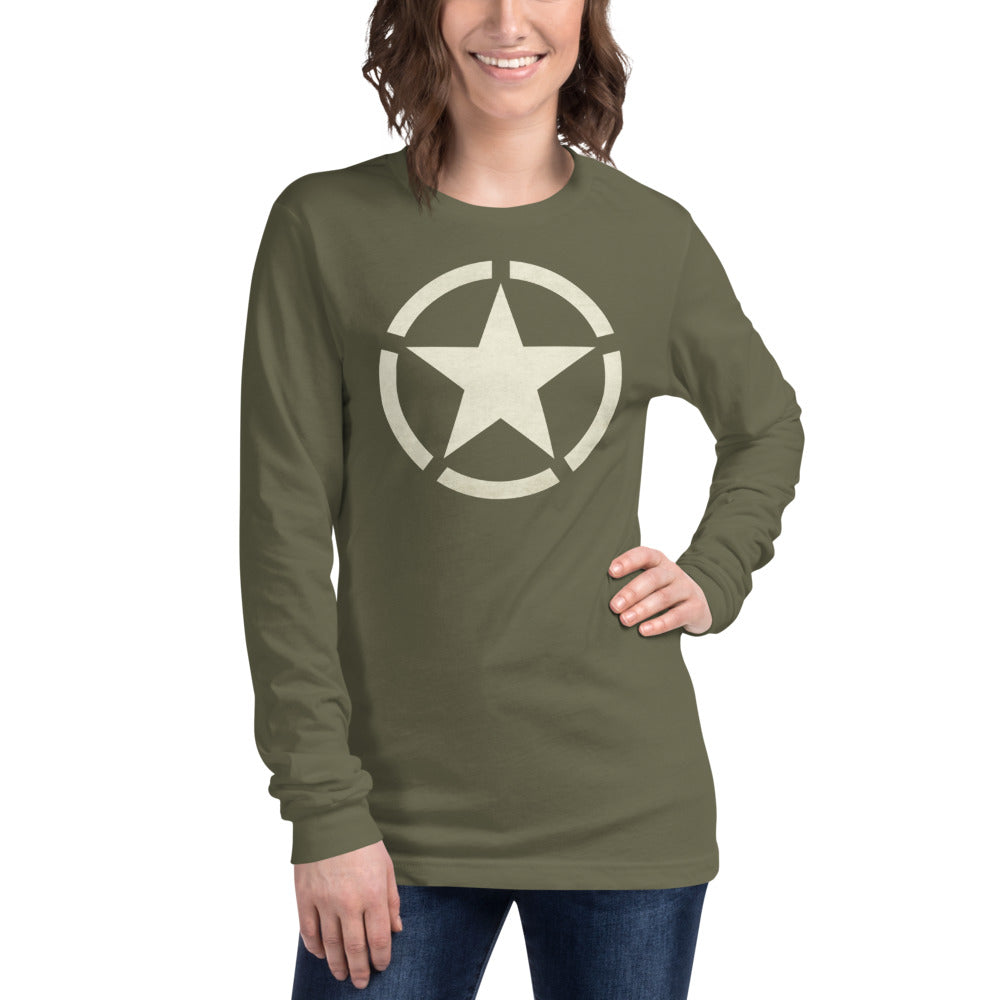 WW2 Circled Star Unisex Long Sleeve Tee