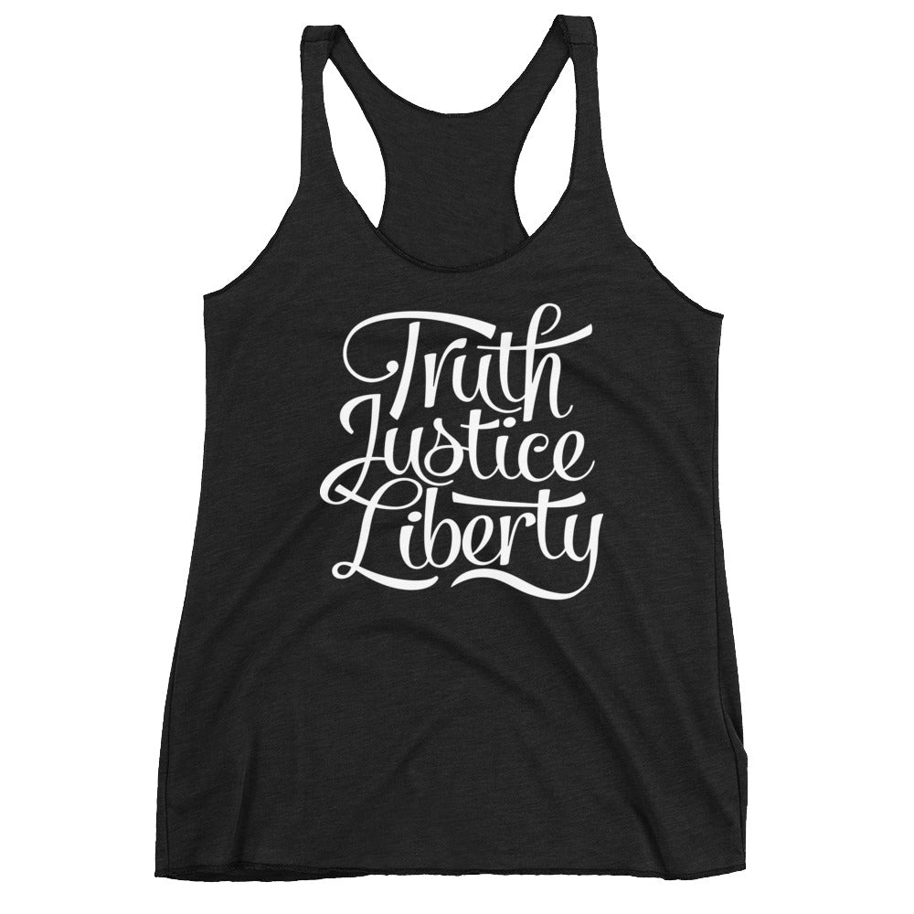 Truth Justice Liberty Women&#39;s Tri-Blend Racerback Tank