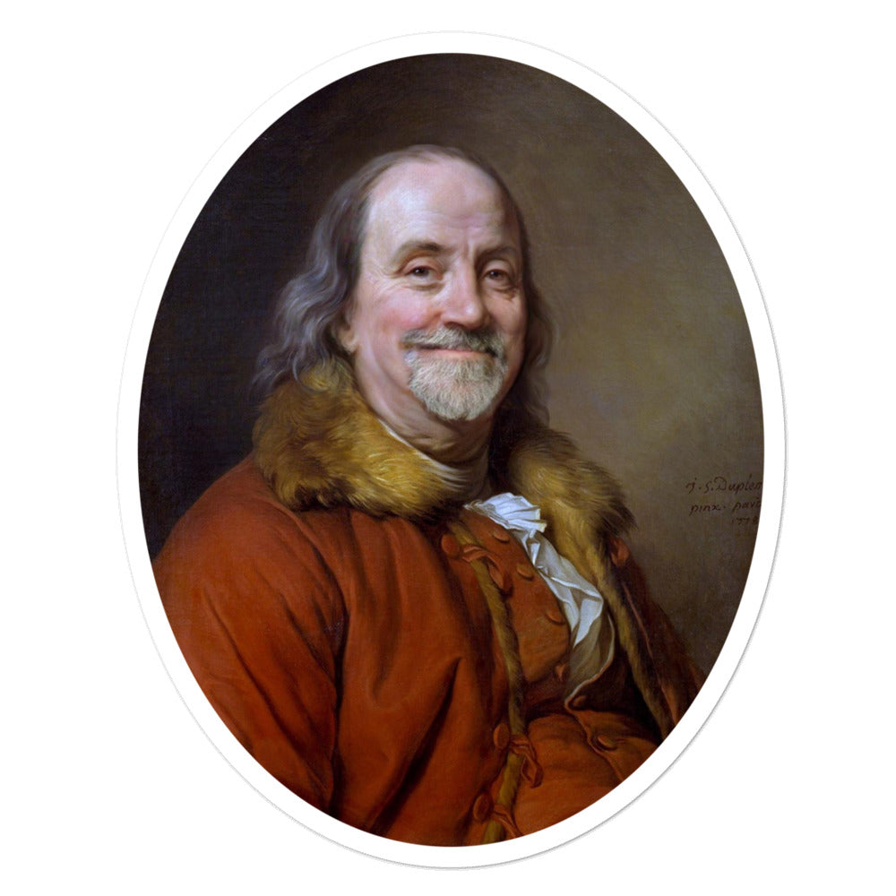 Chill Benjamin Franklin Smiling With A Goatee