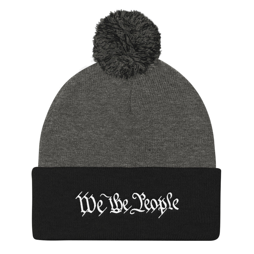 We the People Pom Pom Knit Cap