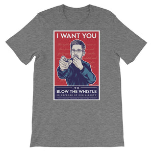 Edward Snowden Blow the Whistle T-Shirt