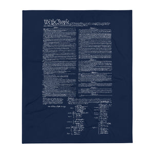 Constitution Blue Throw Blanket