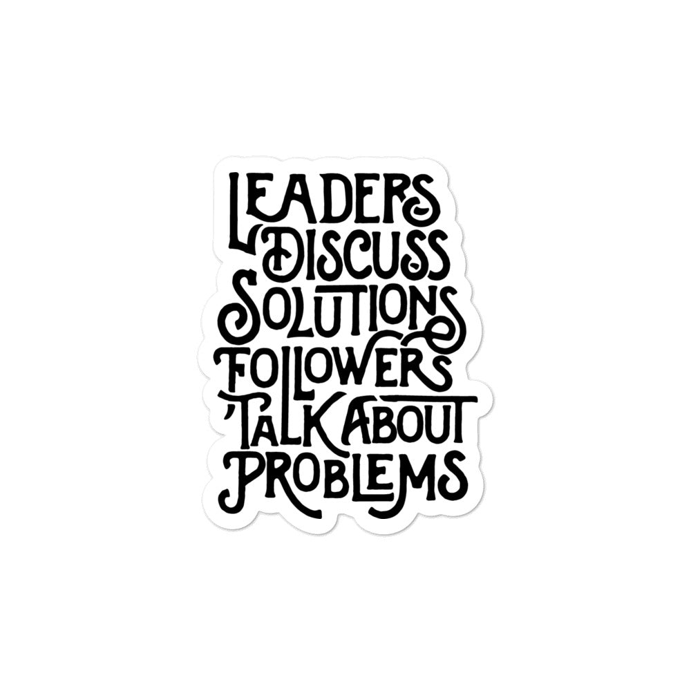 3 Inch Leaders Discuss Solutions sticker