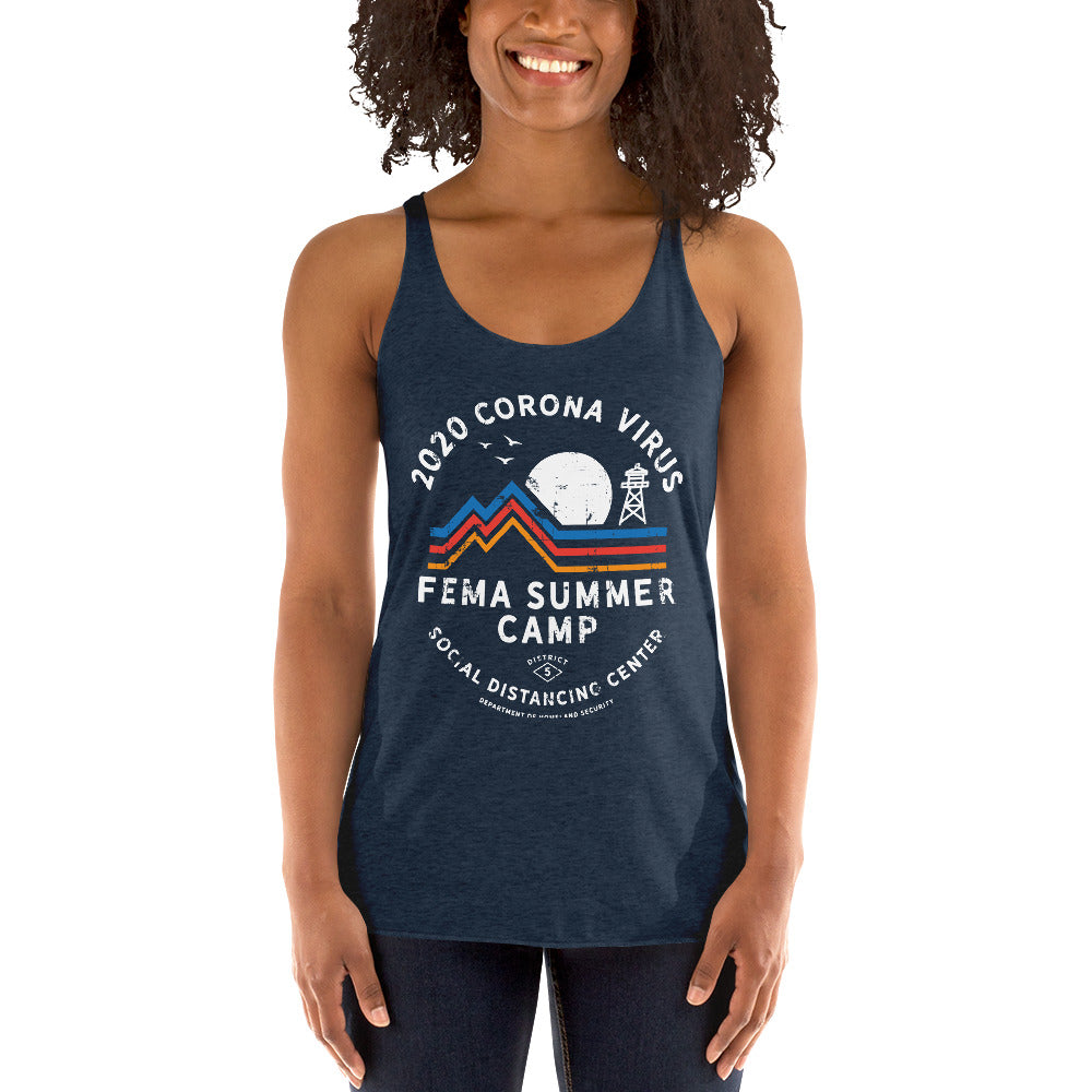 2020 Coronavirus FEMA SUmmer Camp Women's Racerback Tank