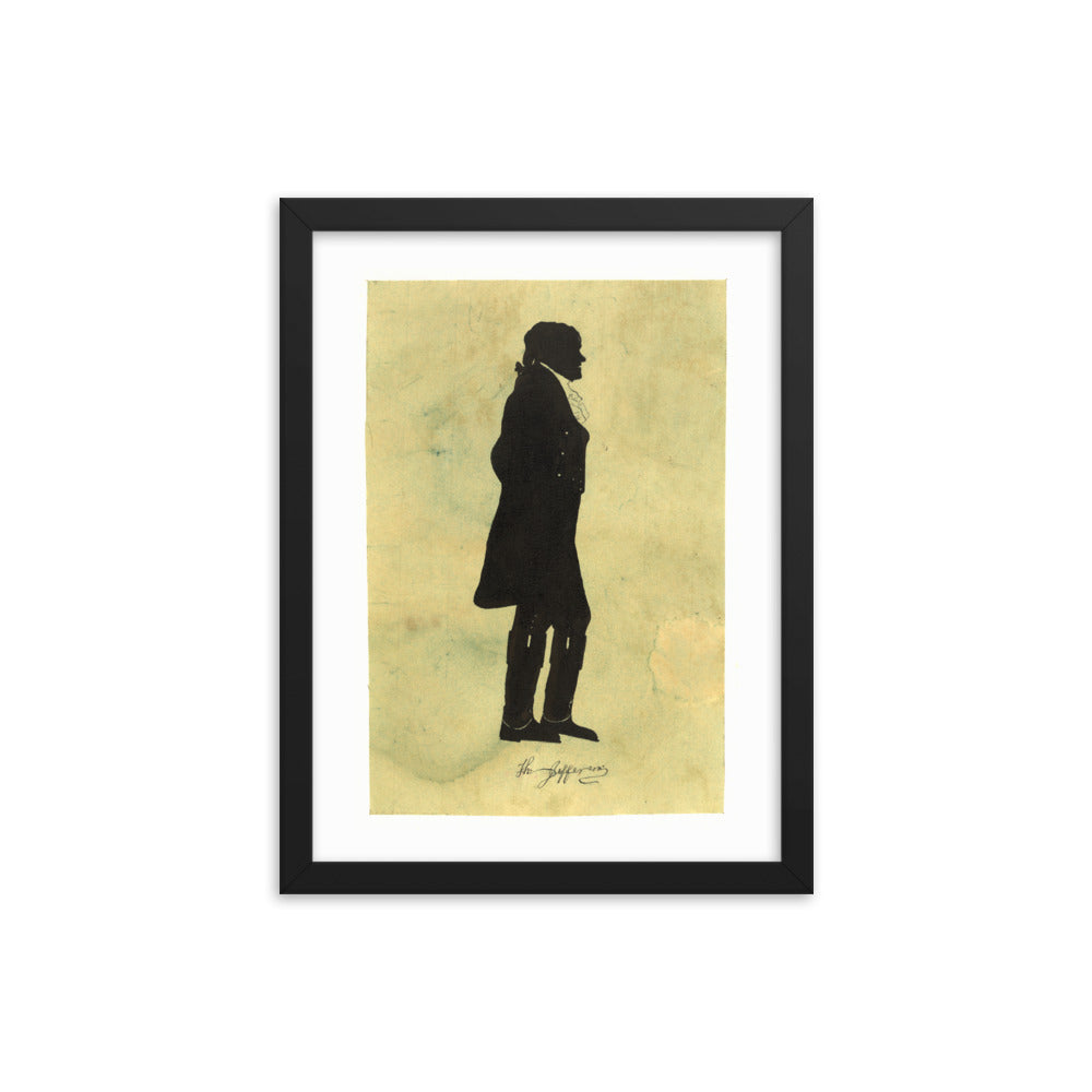 Thomas Jefferson Silhouette by John Marshal Framed Print