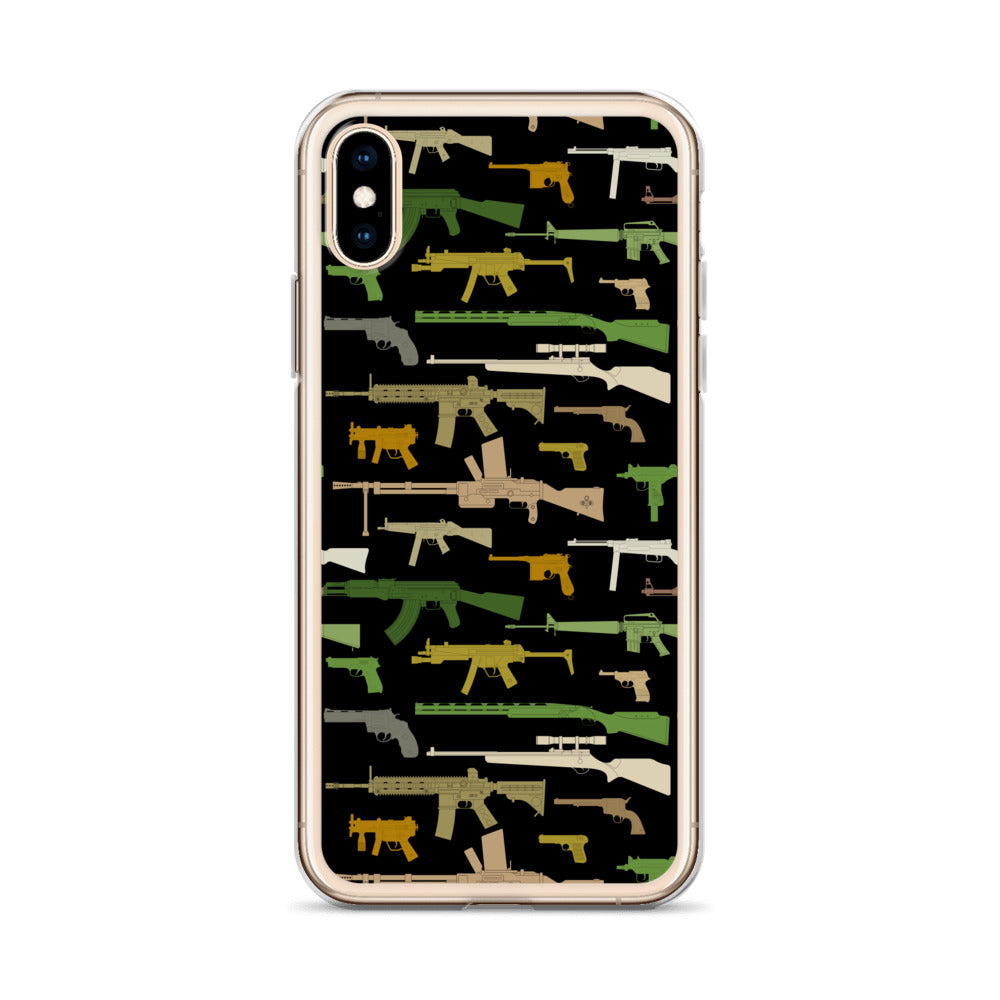 Woodland Gun Pattern iPhone Case