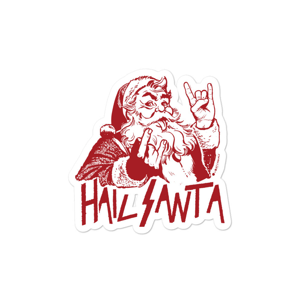 Hail Santa Die Cut Sticker