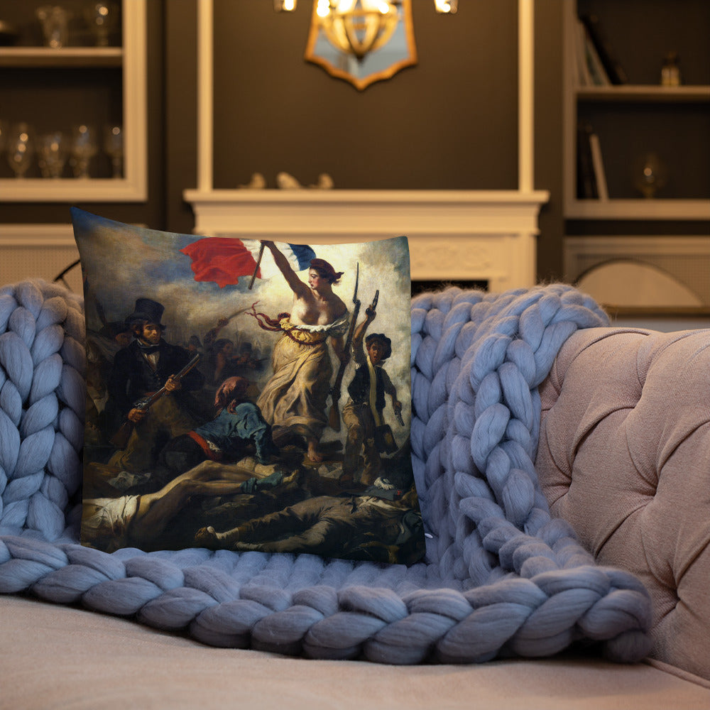 Liberty Leading the People Eugène Delacroix Throw Pillow