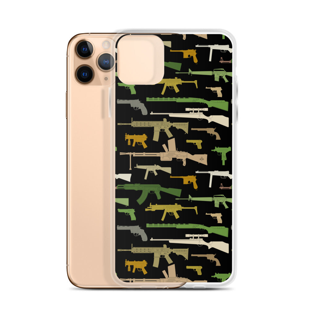 Woodland Gun Pattern iPhone Case
