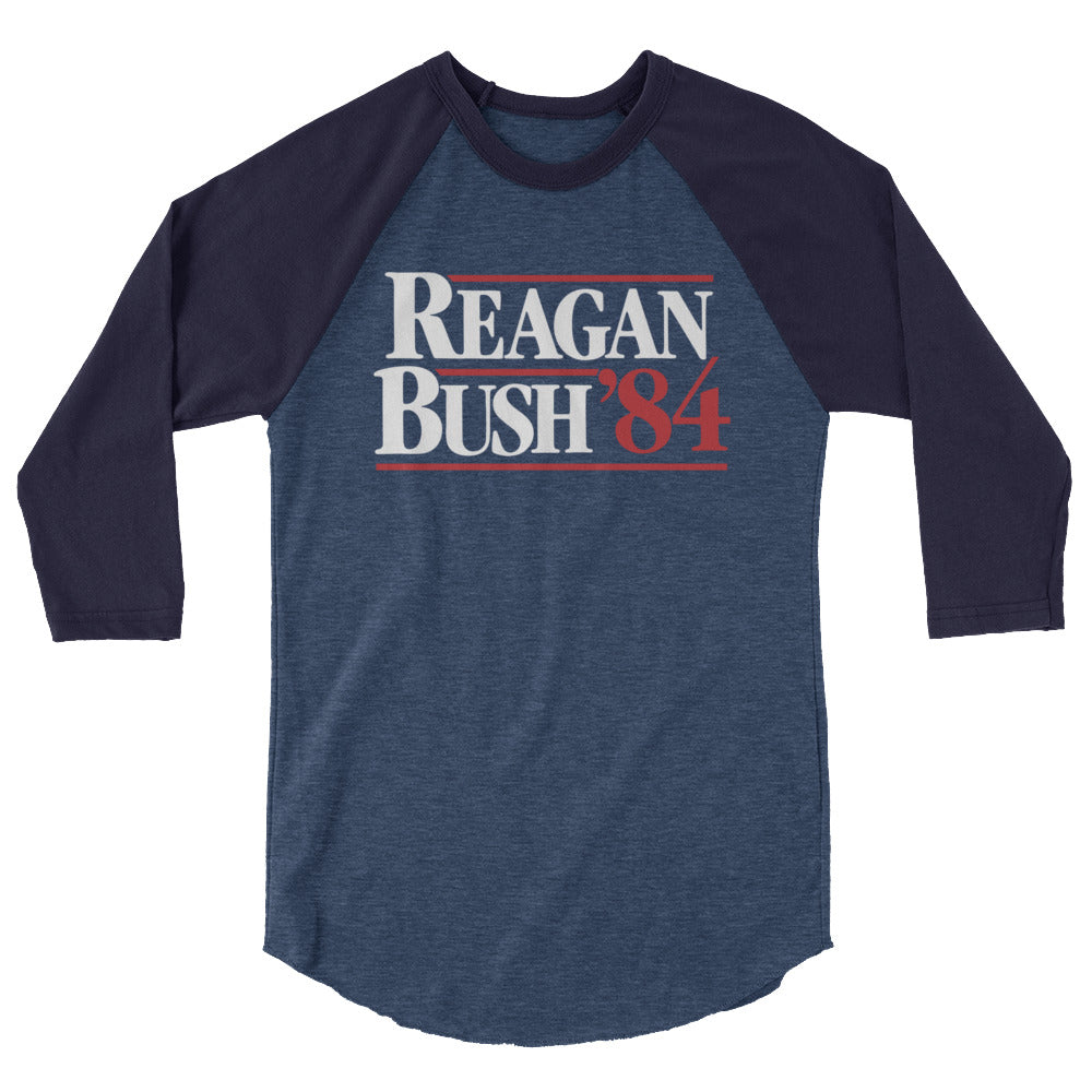 Reagan Bush 1984 3/4 Sleeve Baseball Raglan
