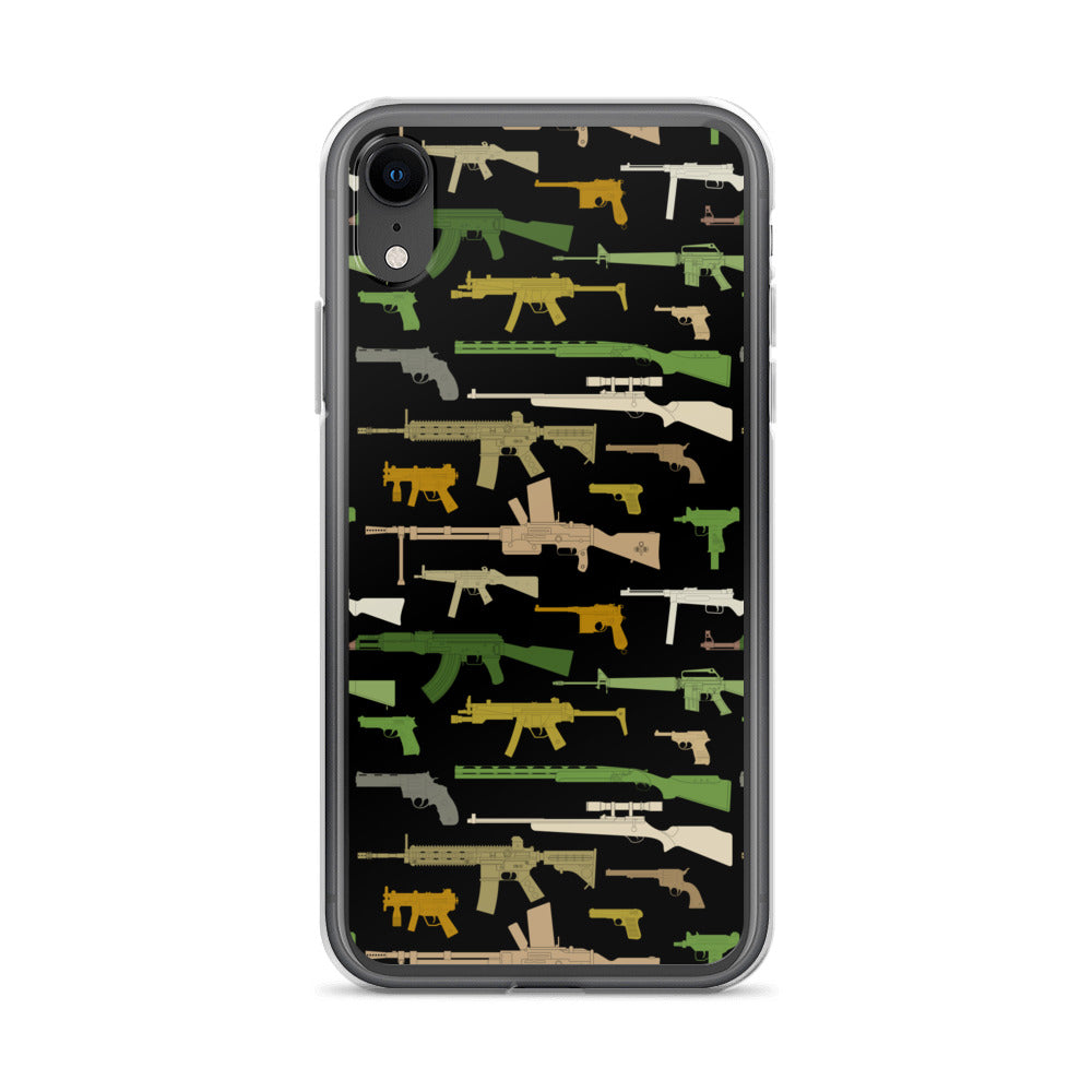 Woodland Gun Pattern iPhone Case