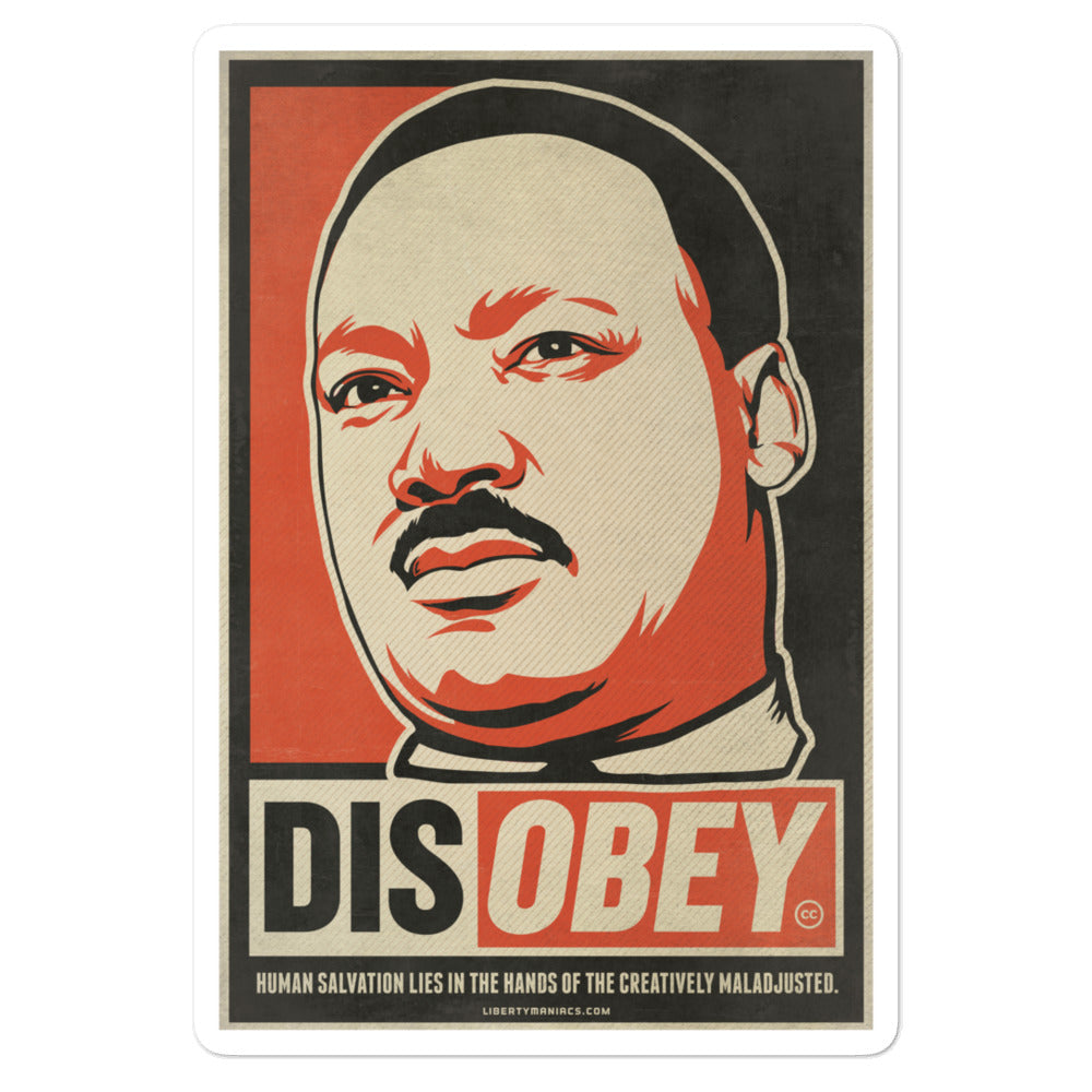 Martin Luther King Jr Disobey Sticker