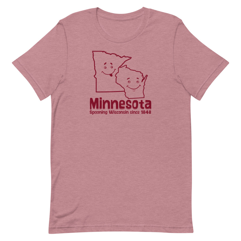 Minnesota Spooning Wisconsin Since 1848 Short-Sleeve Unisex T-Shirt