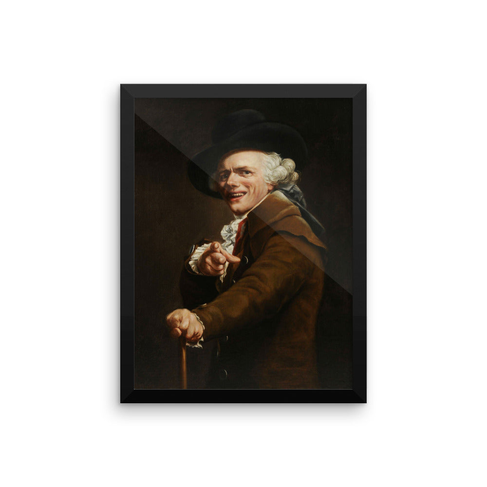 Portrait de l&#39;artiste sous les traits d&#39;un moqueur Framed Print