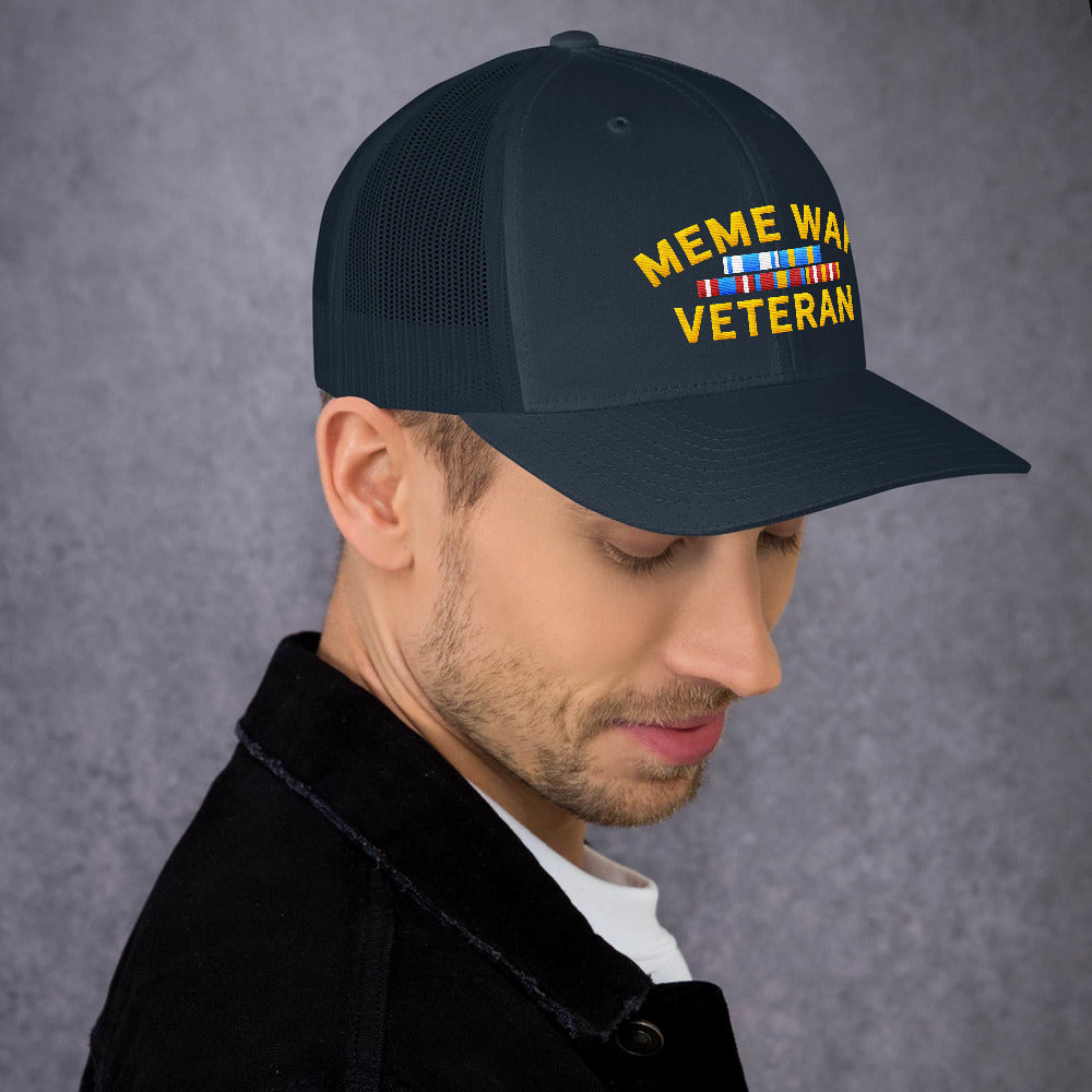 Meme War Veteran Trucker Cap