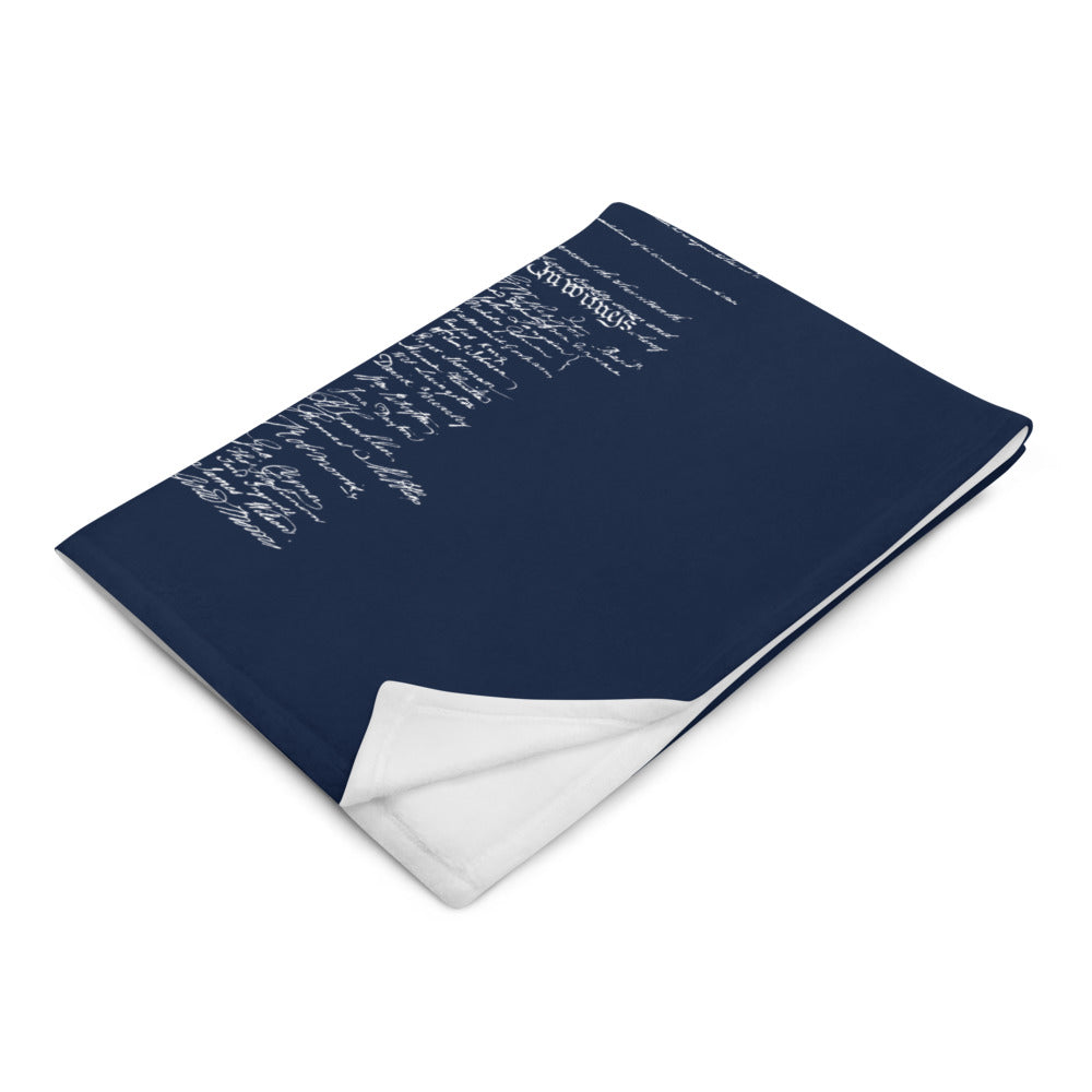 Constitution Blue Throw Blanket