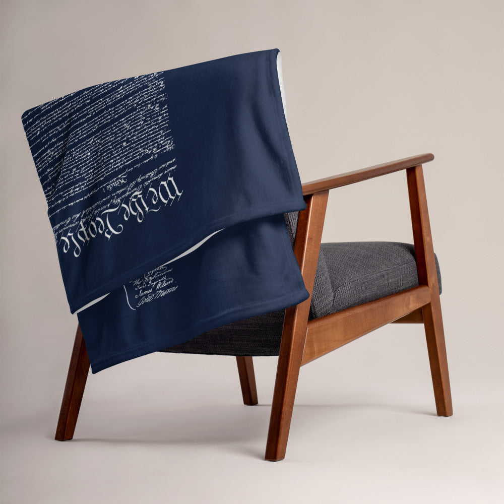 Constitution Blue Throw Blanket