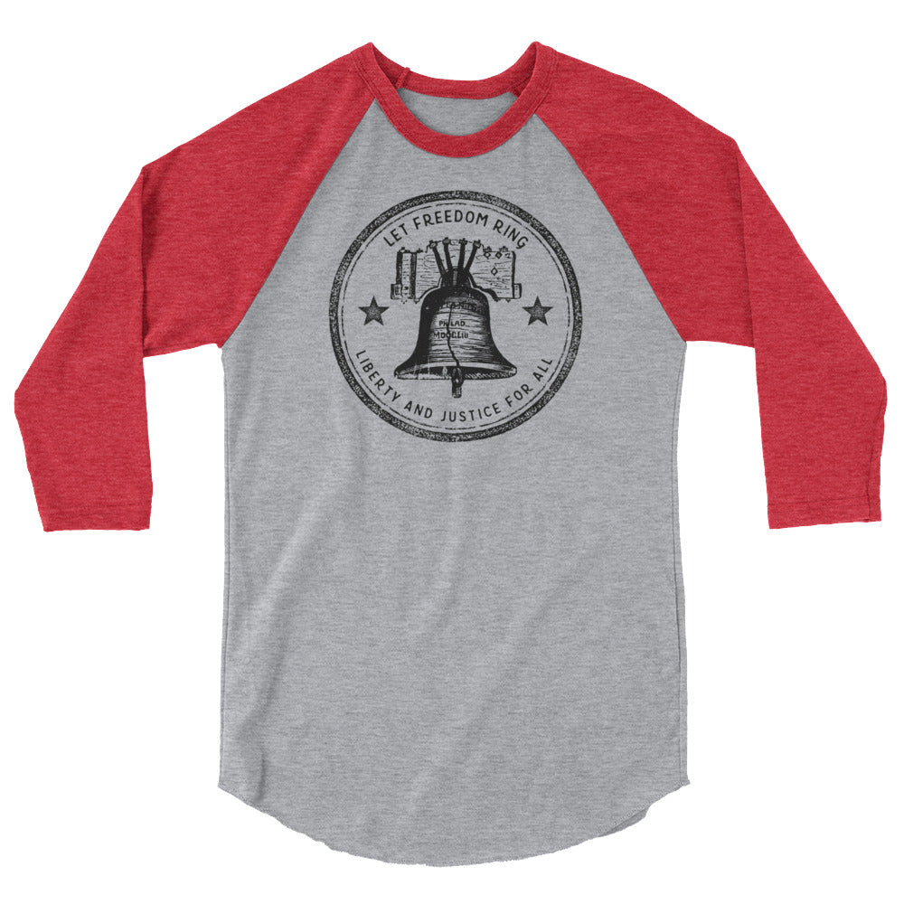 Let Freedom Ring 3/4 Sleeve Raglan Shirt