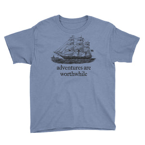 Adventures Are Worthwhile Aristotle Quote Youth Short Sleeve T-Shirt