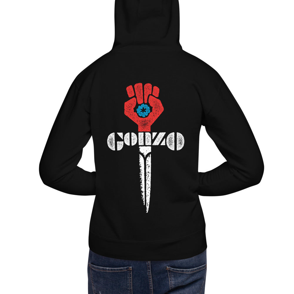 Gonzo Fist Black Unisex Hoodie Sweatshirt
