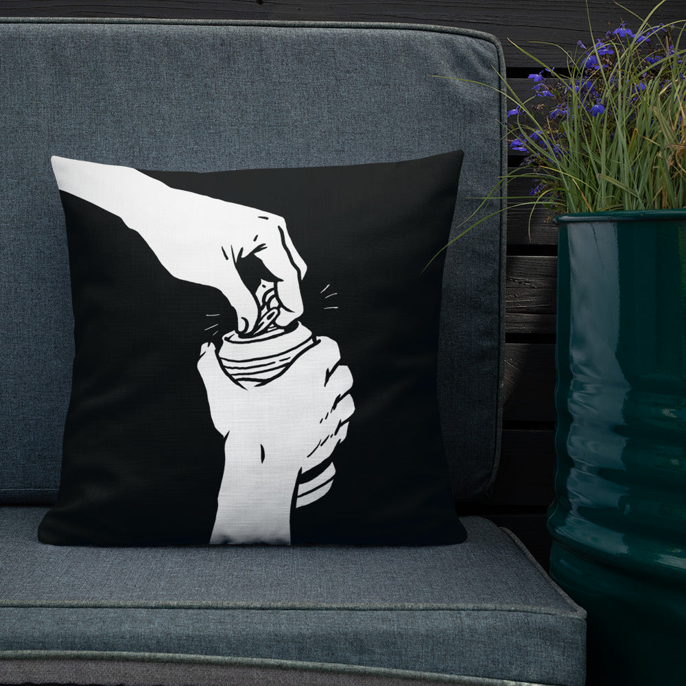 Cracking A Beer Premium Pillow