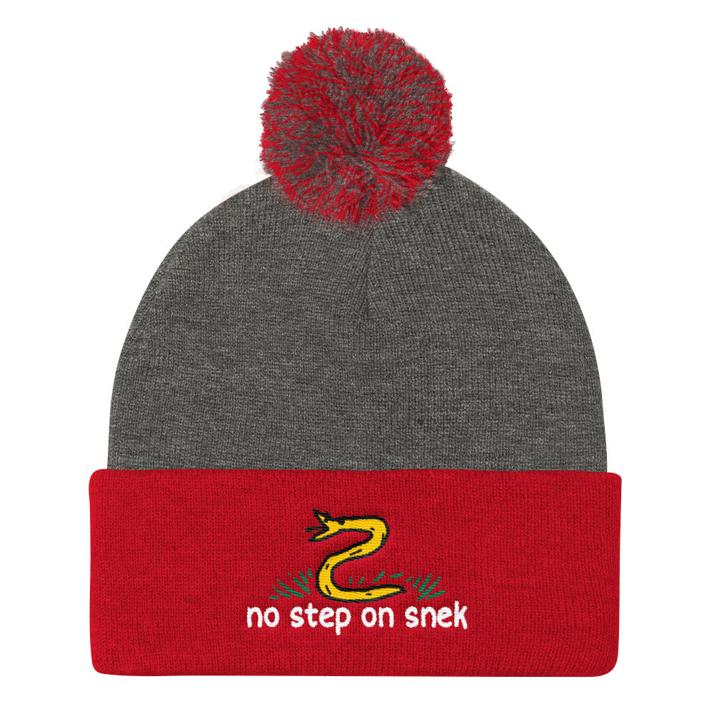 No Step On Snek Pom Pom Knit Cap
