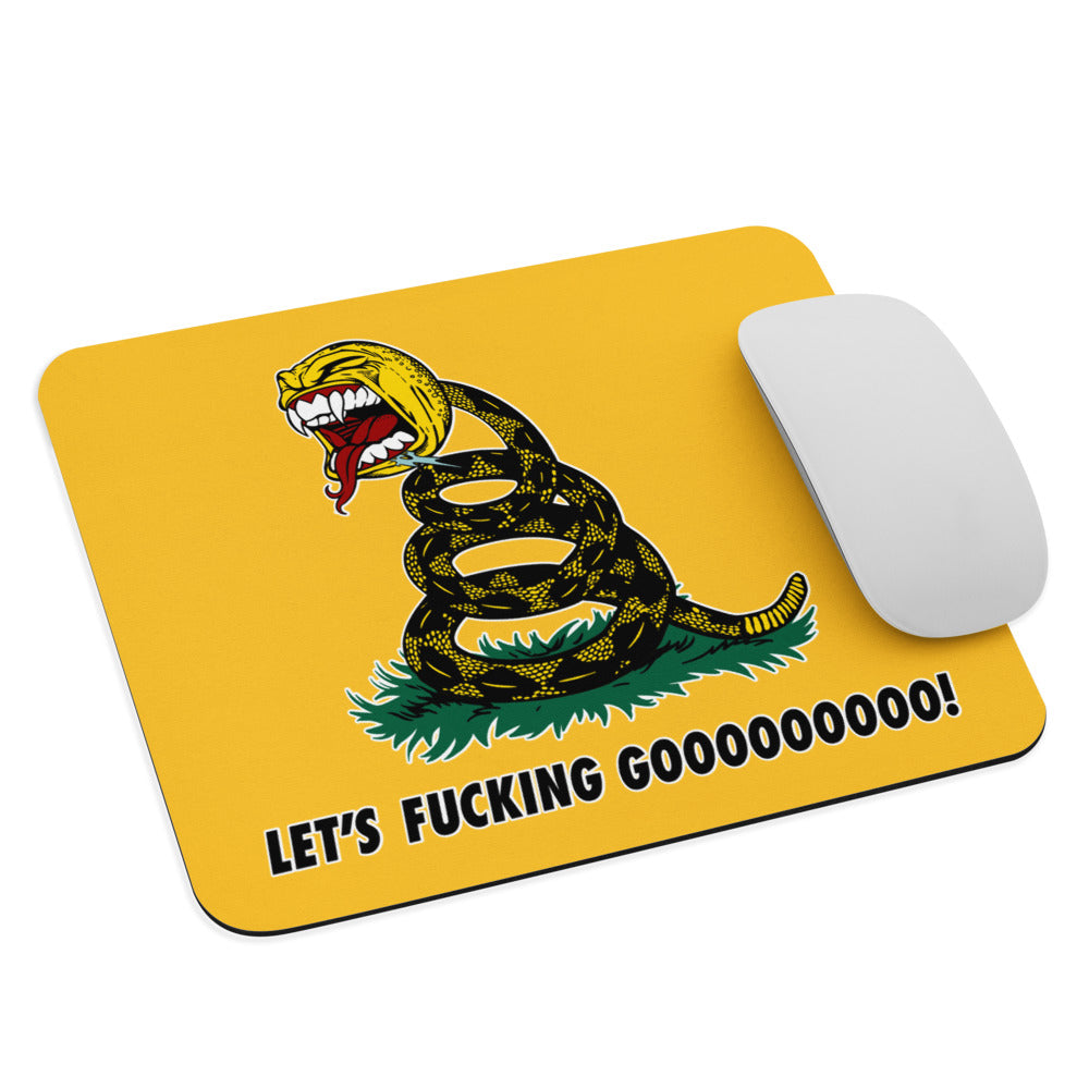 Let's Fucking Gooooo Gadsden Flag Mouse pad