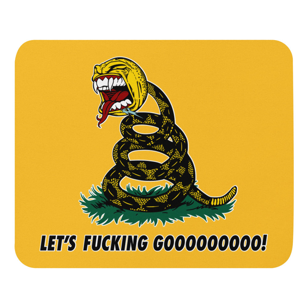 Let's Fucking Gooooo Gadsden Flag Mouse pad