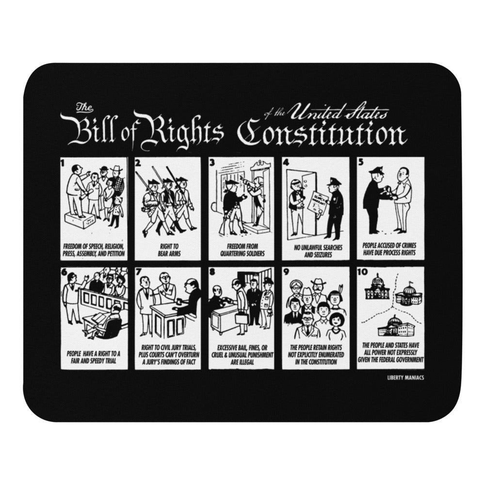 Illustrated Bill of Rights Mouse pad