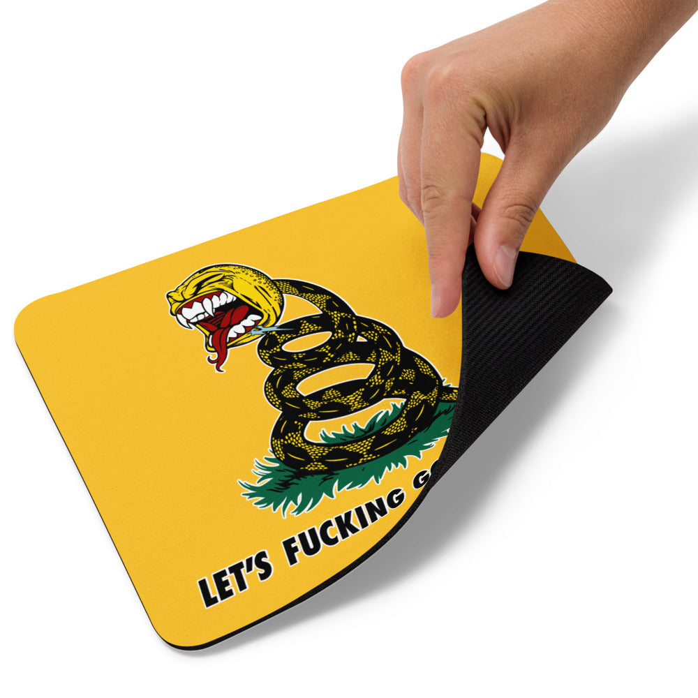 Let&#39;s Fucking Gooooo Gadsden Flag Mouse pad