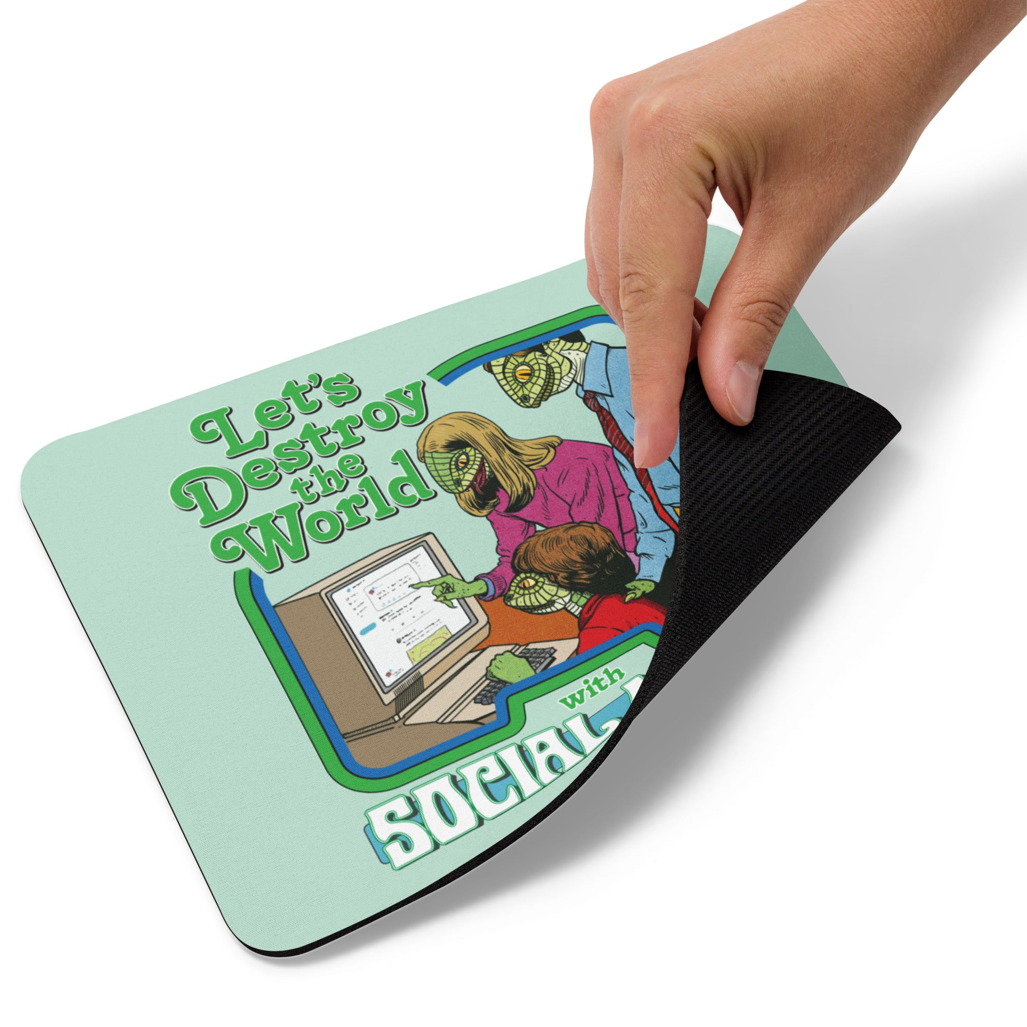 Let's Destroy the World with Social Media Mouse pad