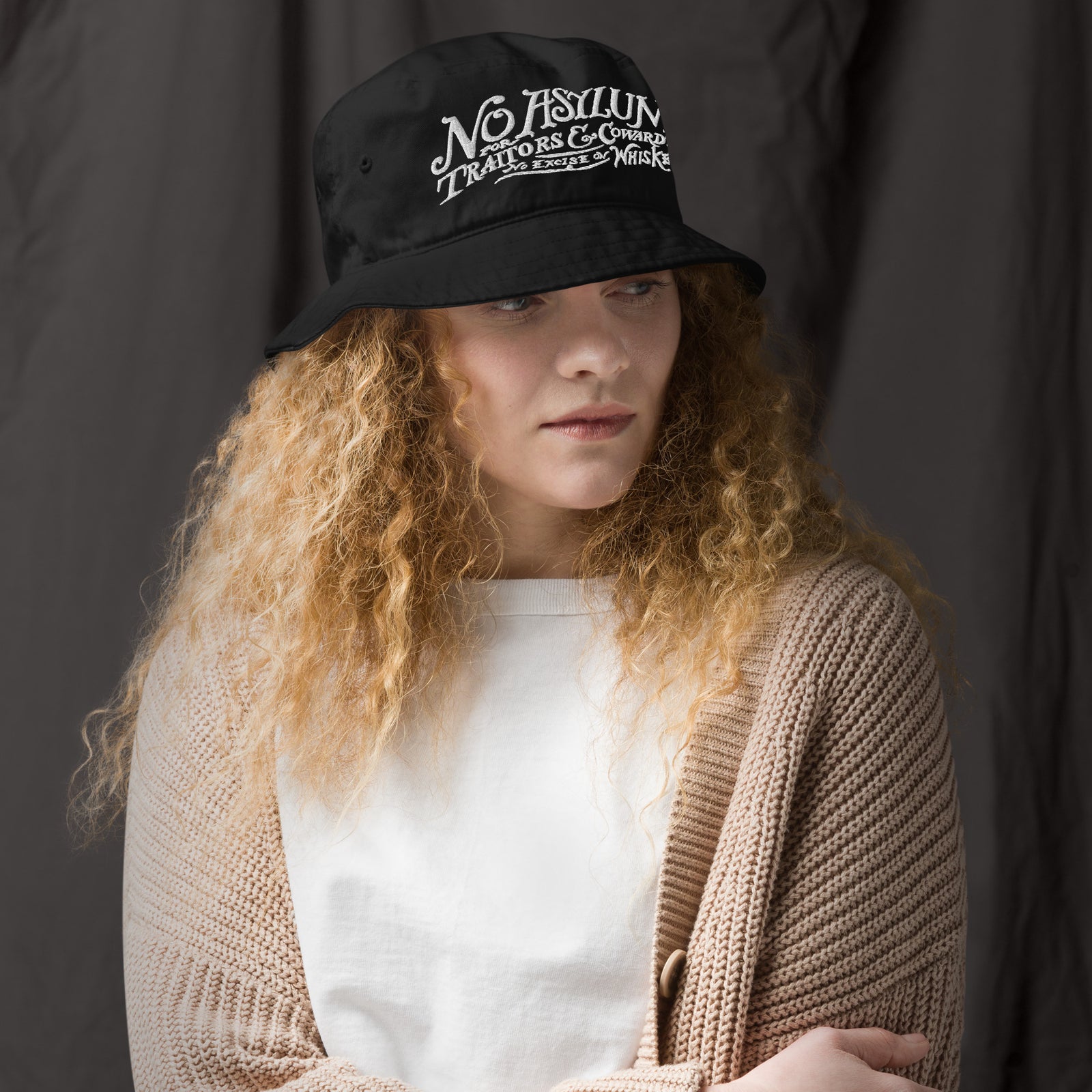 Whiskey Rebellion No Asylum Organic Bucket Hat