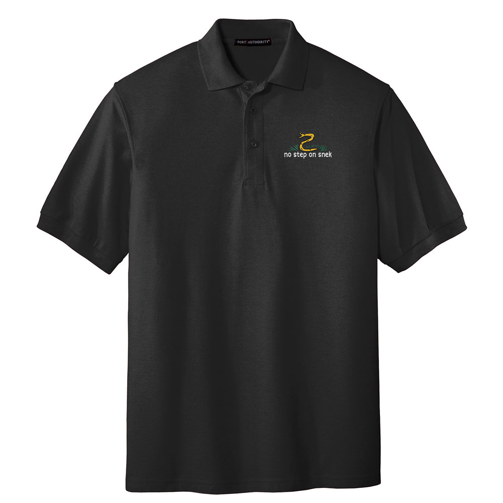 No Step On Snek Embroidered Silk Touch Polo Shirt