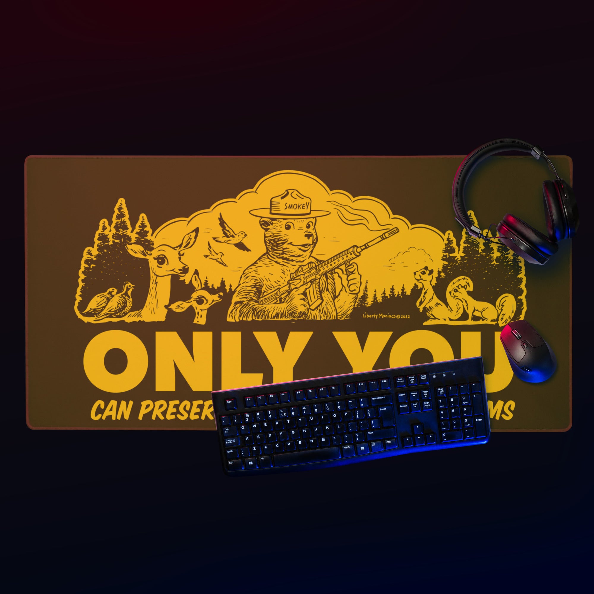 Only You Smokey Bear Gaming Mouse Pad