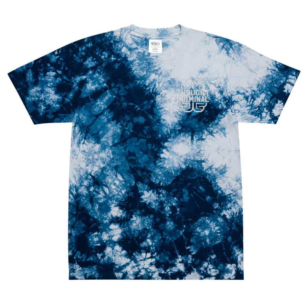 Though Criminal Oversized Embroidered Tie-Dye T-shirt